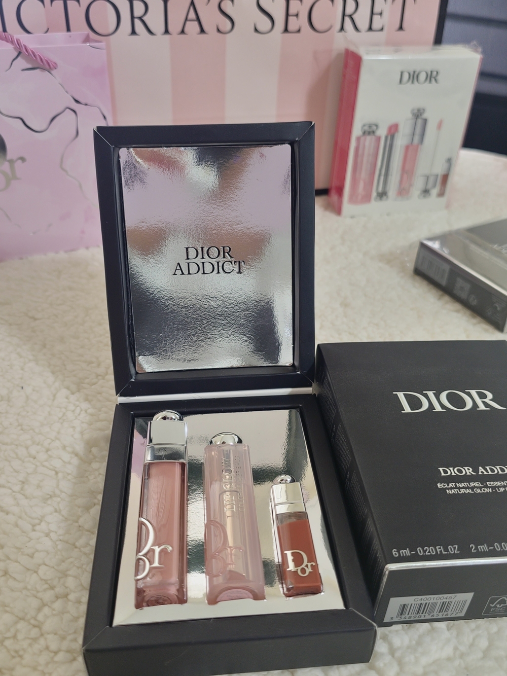 Dior Addict Lip Trio — Soft Pink, Peach & Rose